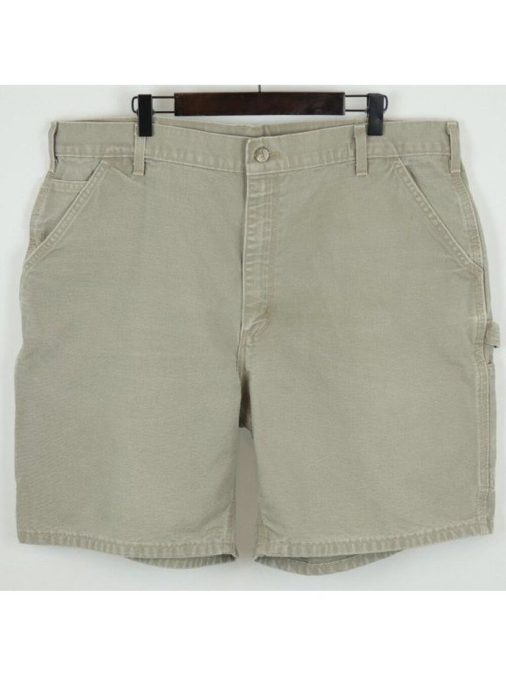 Carhartt Men's Size 40 Tan Cotton Durable Flat Front Canvas Utility Work Shorts